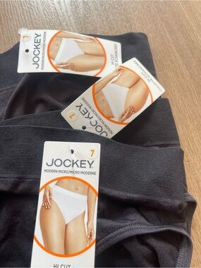 NWT Jockey Women’s Hi-Cut Black Modern Micro Underwear - size 7 -3 available
